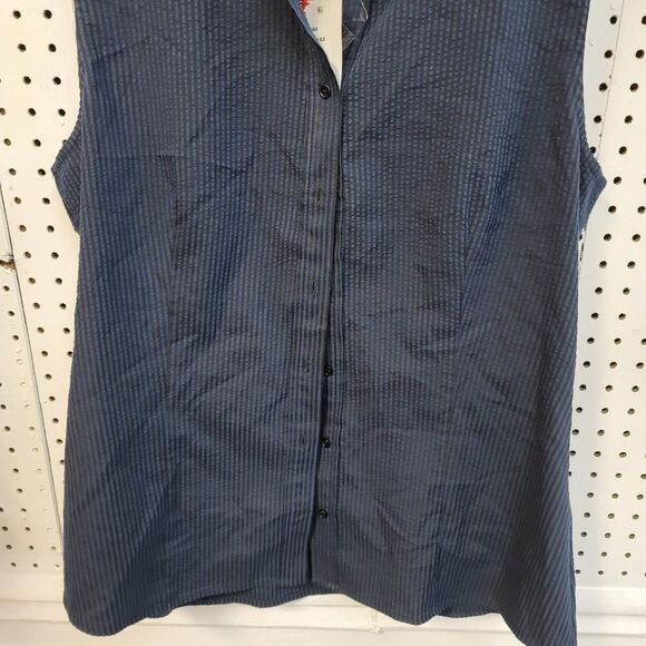Anne Klein Sleeveless Button Up Blouse Size 16 NWT - Picture 4 of 5